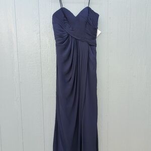 Anthropologie Watters & Watters Ashley Colbat Blue Gown Bridesmaid Prom NWT 12